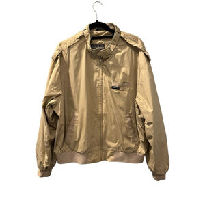 Vintage Member's Only 80's Full Zip Bomber Jacket Men's Size XL Casual Beige